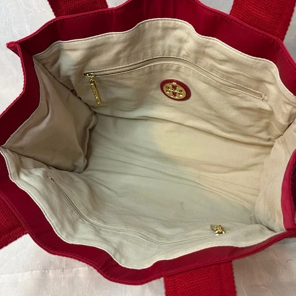 Tory Burch Red Tote Bag